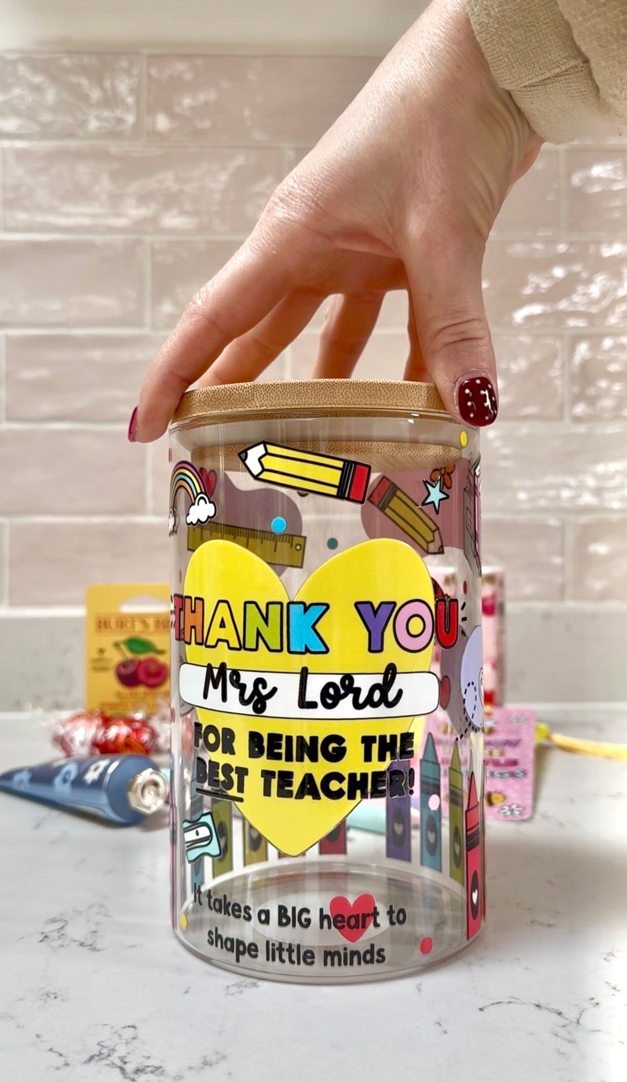 Thank you Teacher - PERSONALISED Jar