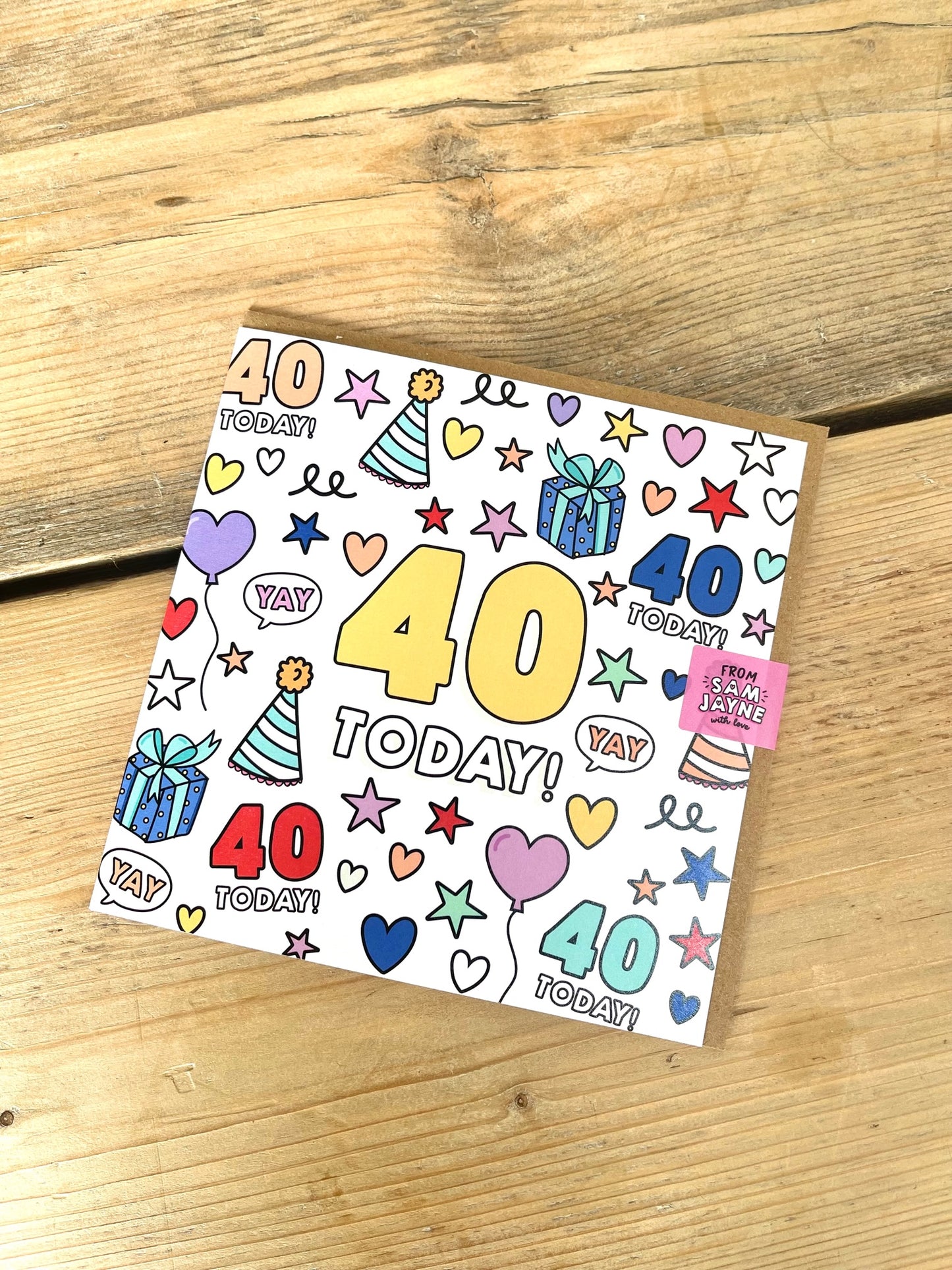 40 Today! Age Card
