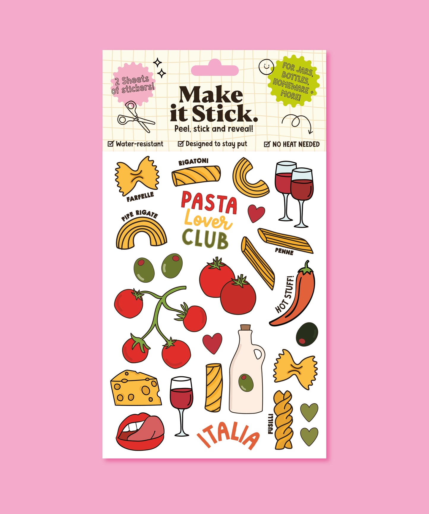 Pasta Club Make it Stick Transfer Decal Pack
