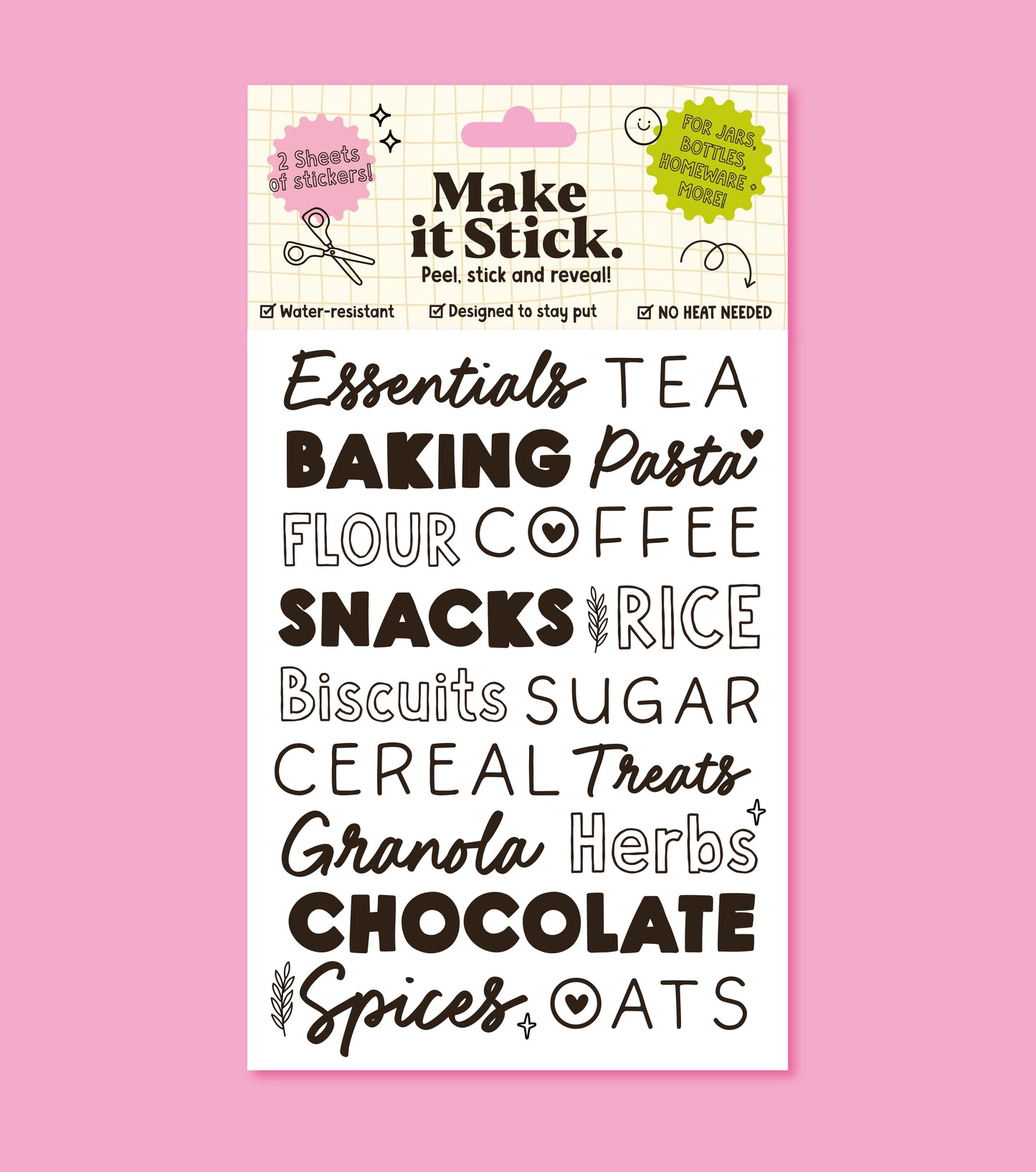Pantry Make it Stick Transfer Decal Pack