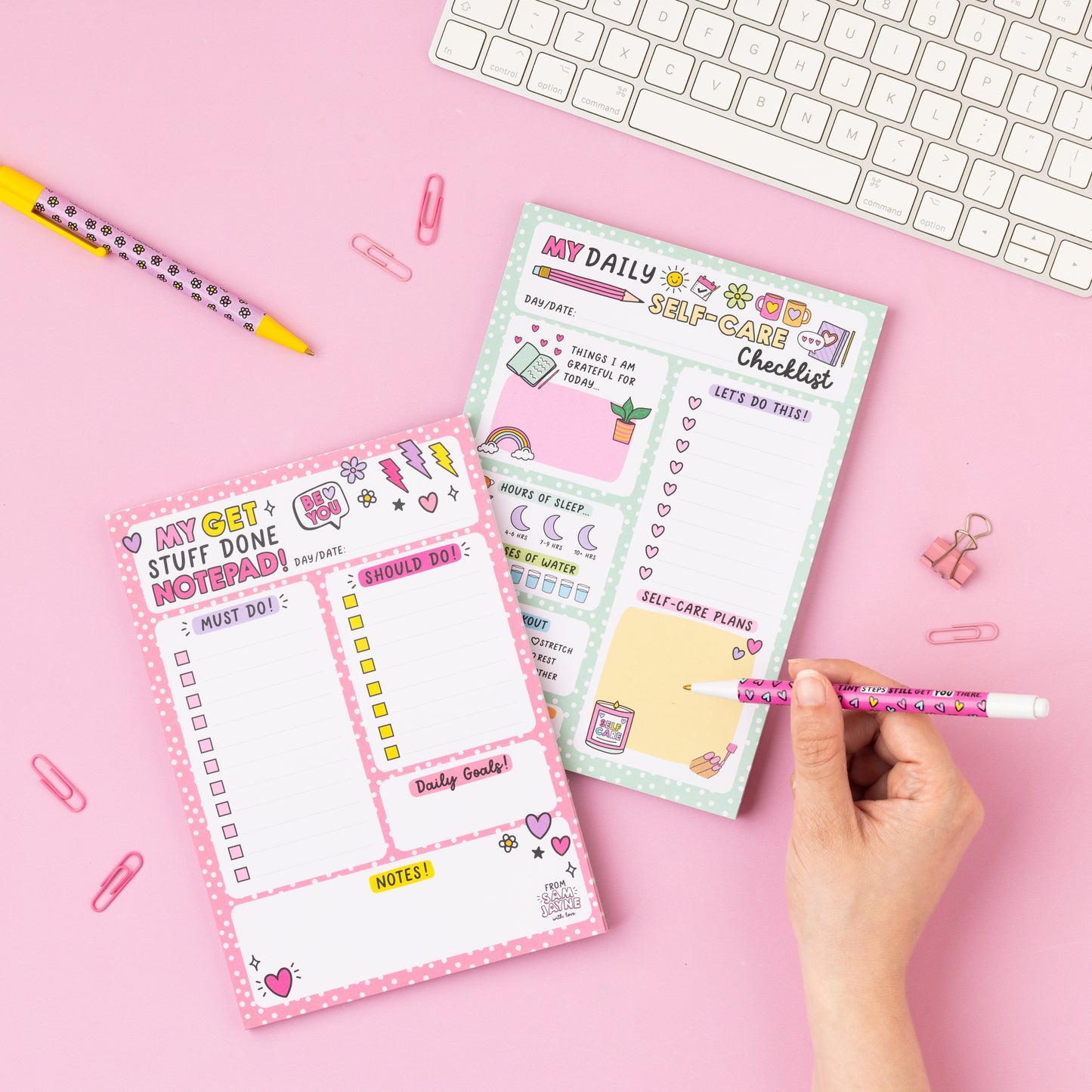 'My Daily Self-care Checklist' Notepad