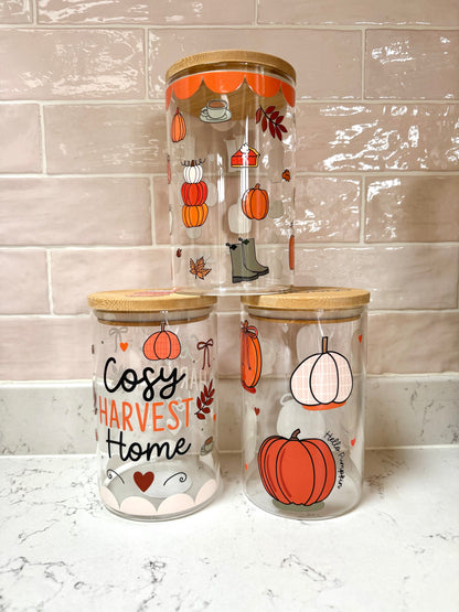 Sam Jayne Autumn Jar Glass Canister Set - PREORDER Dispatched 14th September