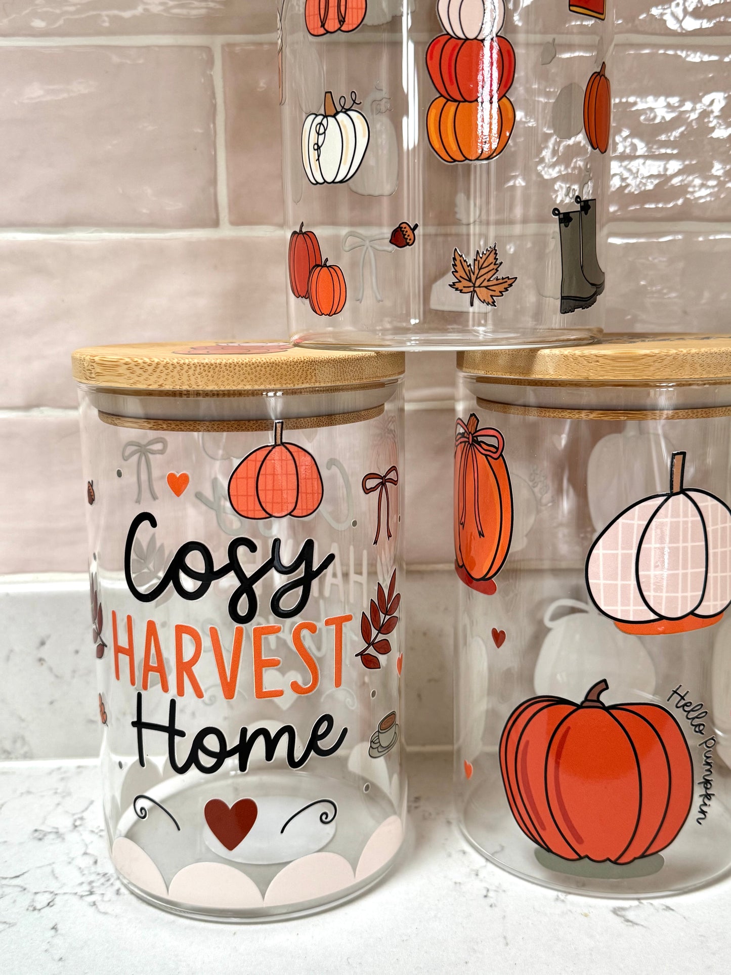 Sam Jayne Autumn Jar Glass Canister Set - PREORDER Dispatched 14th September