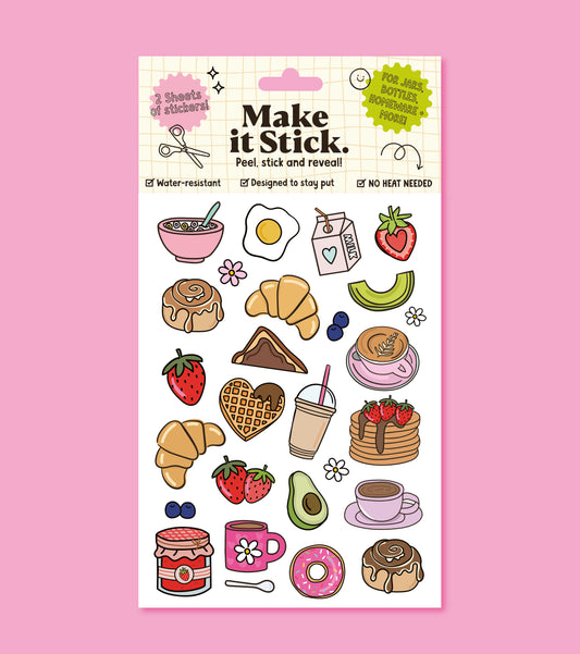 Cute Brunch Make it Stick Transfer Decal Pack
