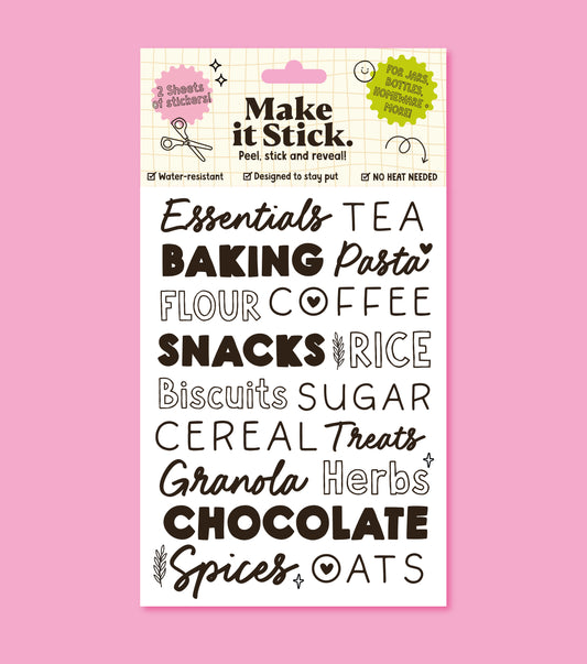 Pantry Make it Stick Transfer Decal Pack