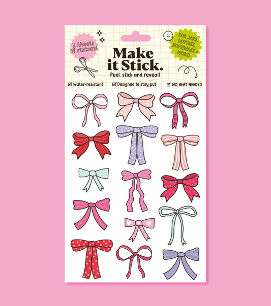 Bows Make it Stick Transfer Decal Pack