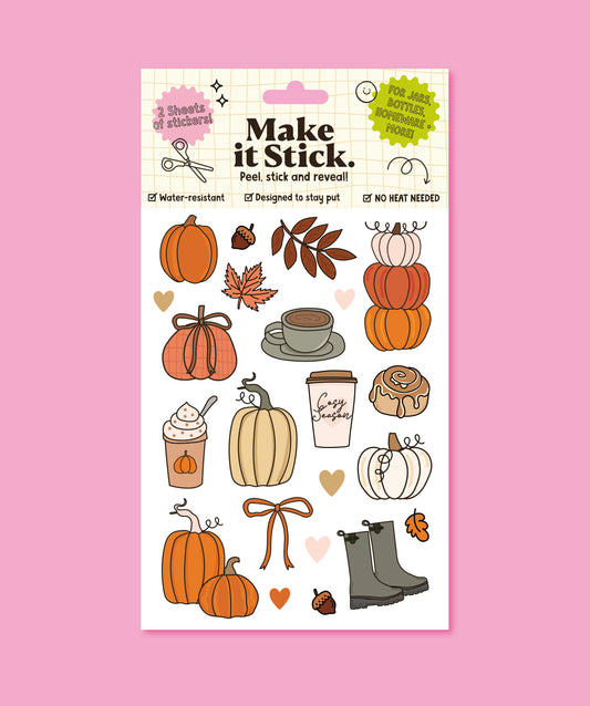 Autumn Feels Make it Stick Transfer Decal Pack