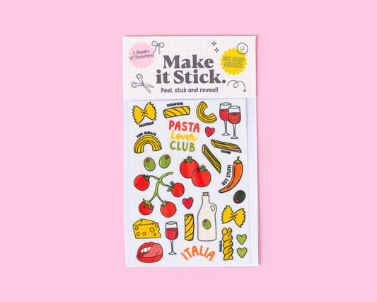 Pasta Club Stick & Peel Transfers