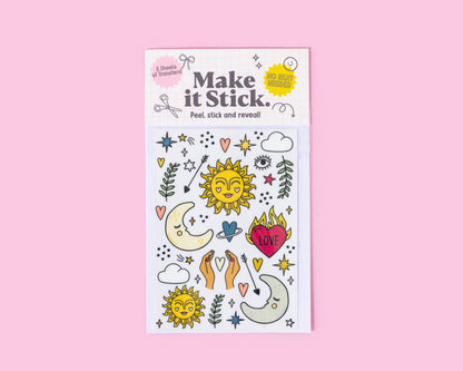 Sun & Moon Stick & Peel Transfers