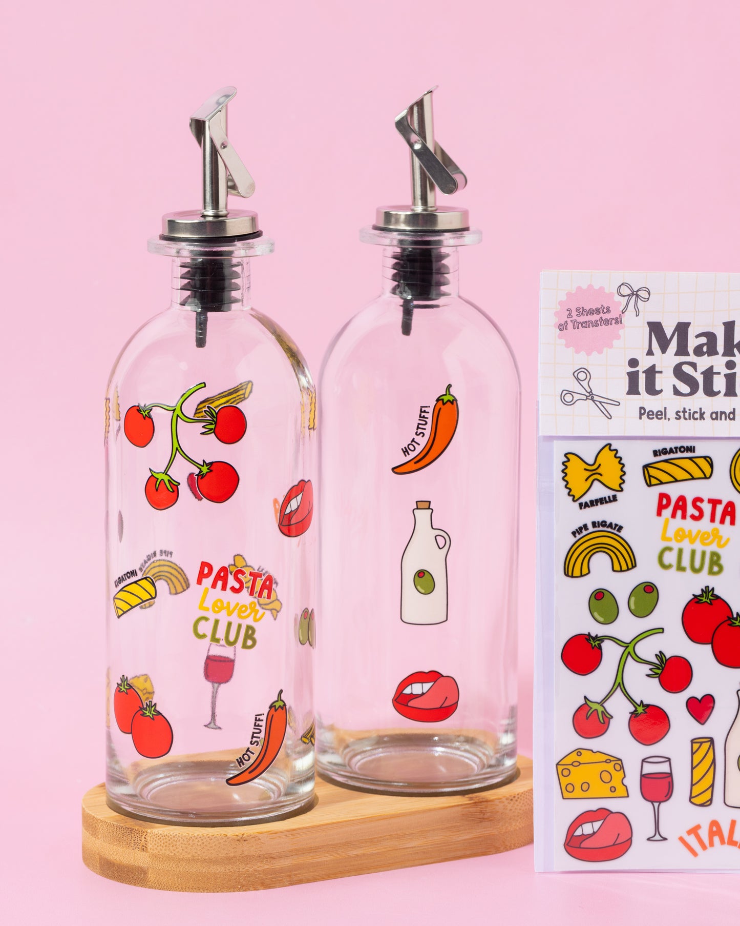 Pasta Club Stick & Peel Transfers