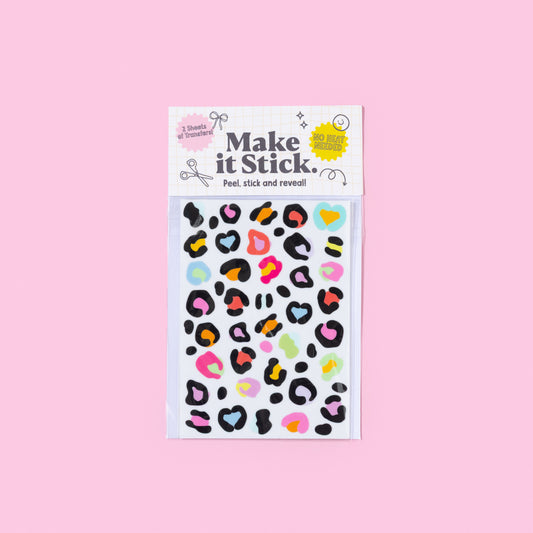 Leopard Print Stick & Peel Transfers