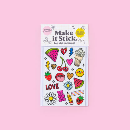 Funky Icons Stick & Peel Transfers