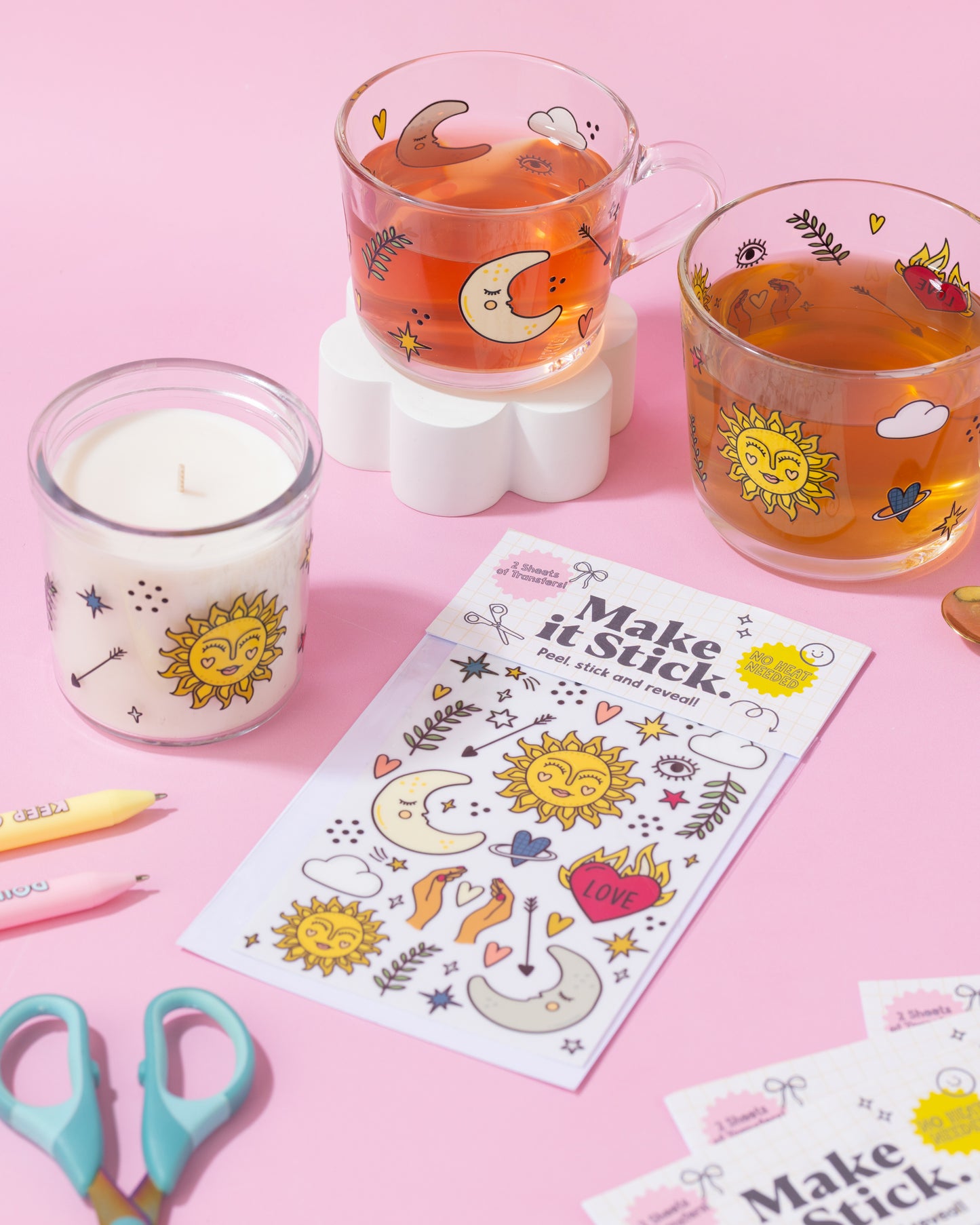 Sun & Moon Stick & Peel Transfers