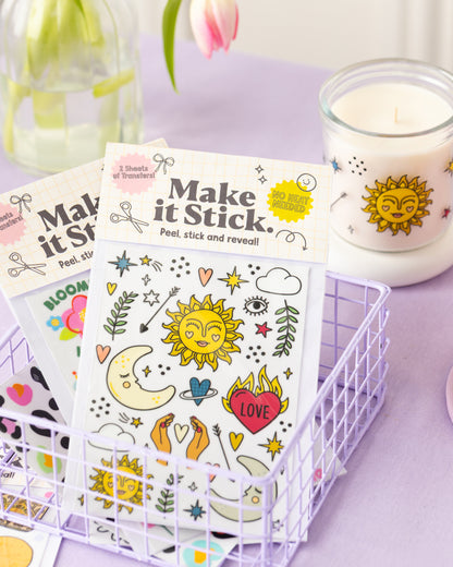 Sun & Moon Stick & Peel Transfers
