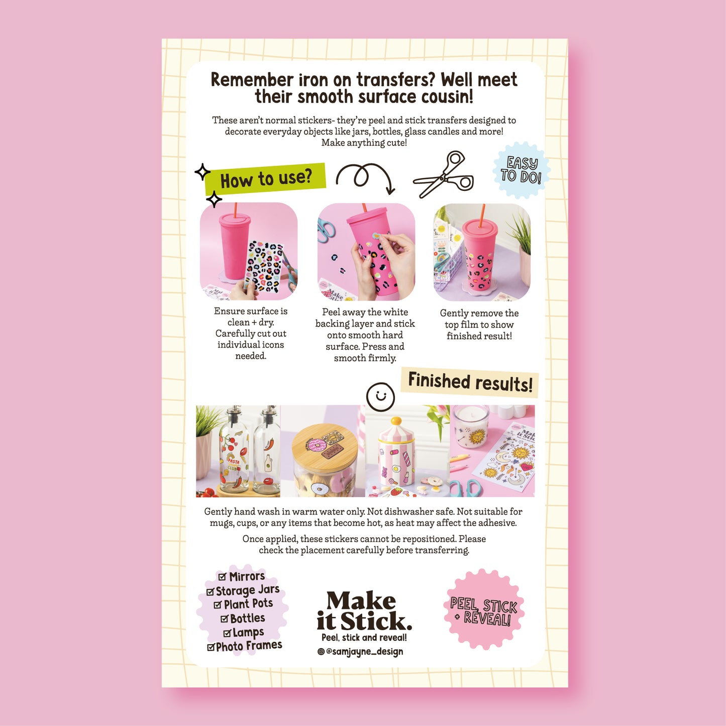 Cats Make it Stick Transfer Decal Pack