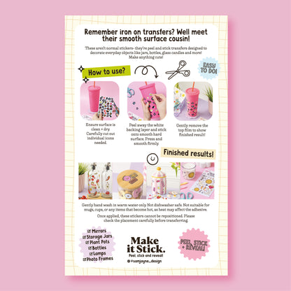 Cats Make it Stick Transfer Decal Pack