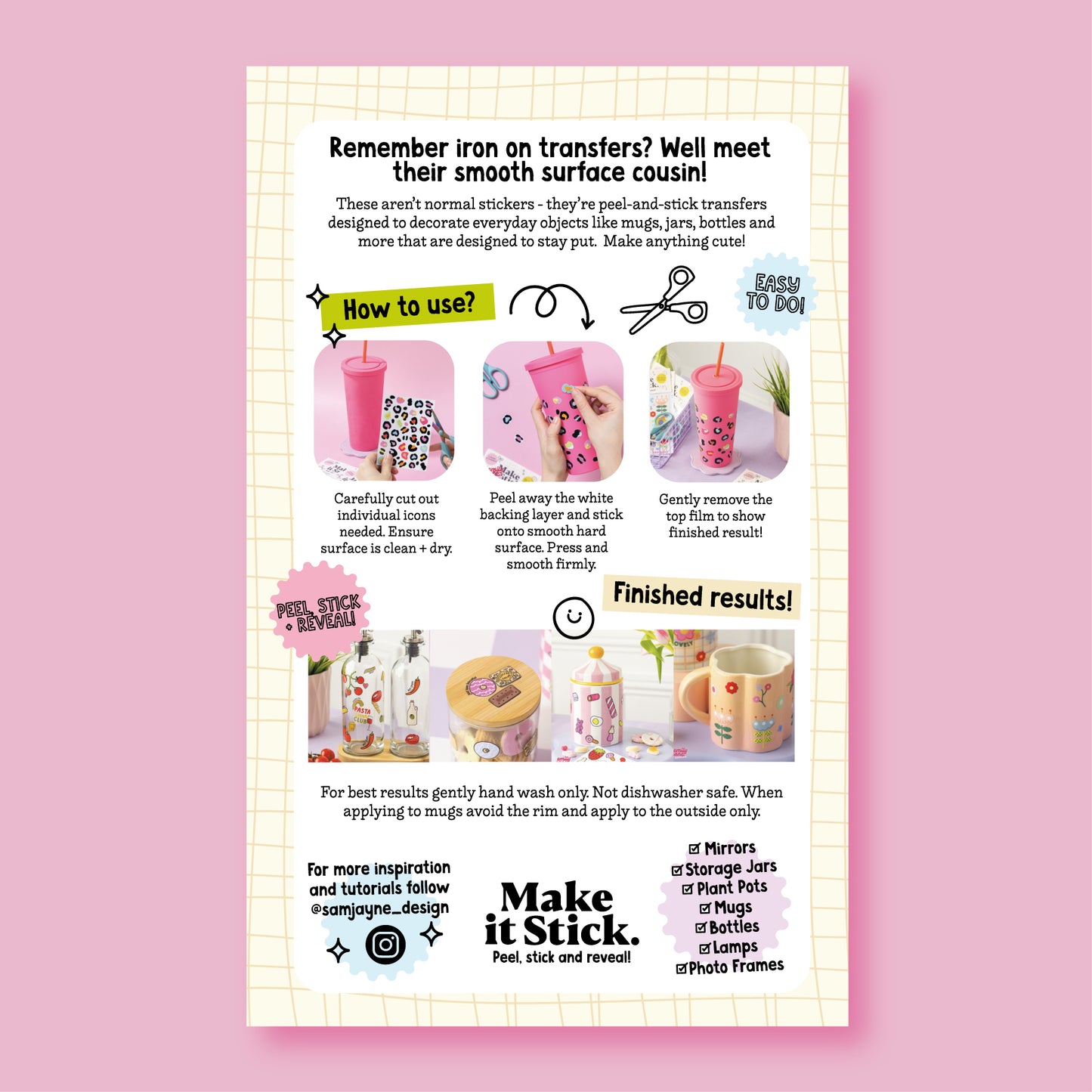 Leopard Print Stick & Peel Transfers