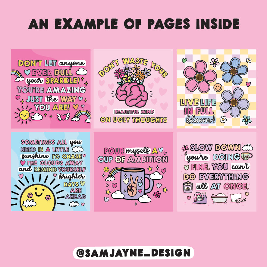 Positivity Flip Pad – 40 Pages of Cute, Colourful Quotes